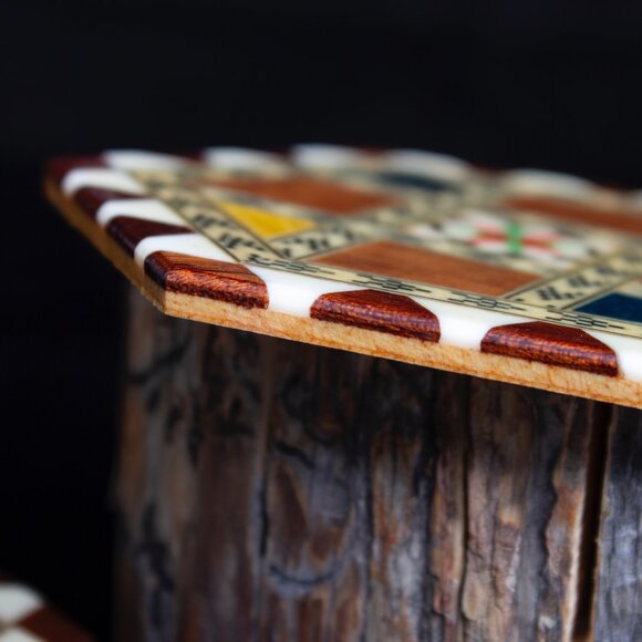 Handcrafted Vintage Molero Style Drink Coasters | 4 Unique Multicolor Coasters - Picture 6 of 9